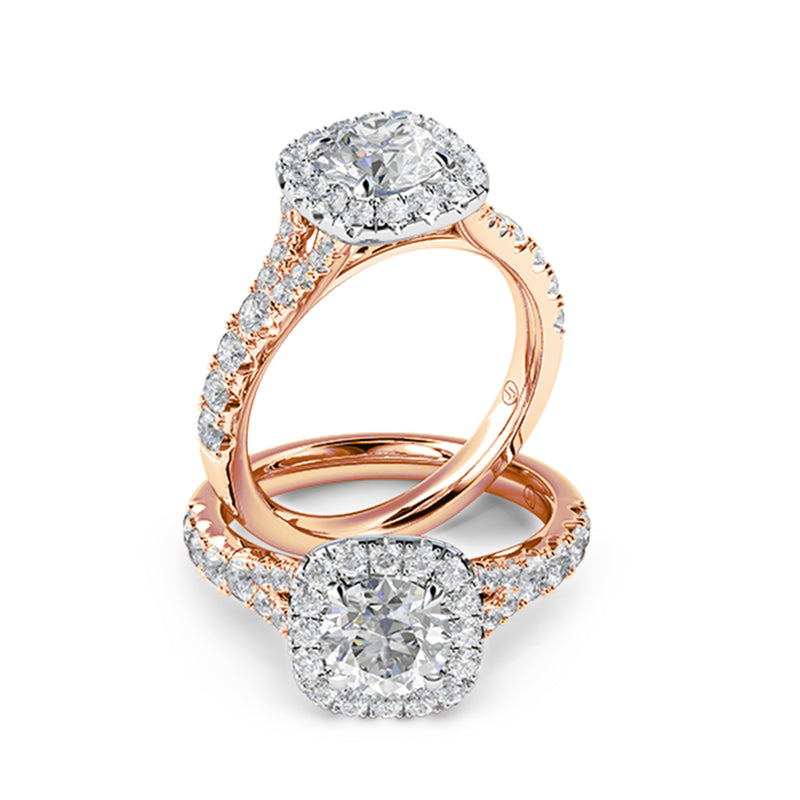 Arabella Diamond Halo Engagement Ring