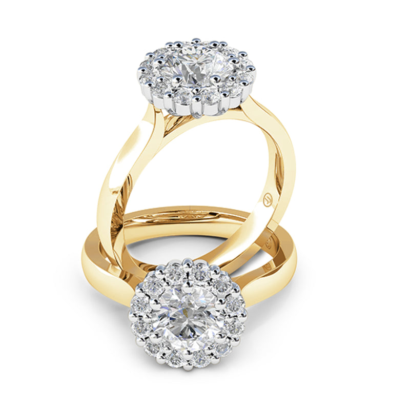 Amelia Diamond Halo Engagement Ring