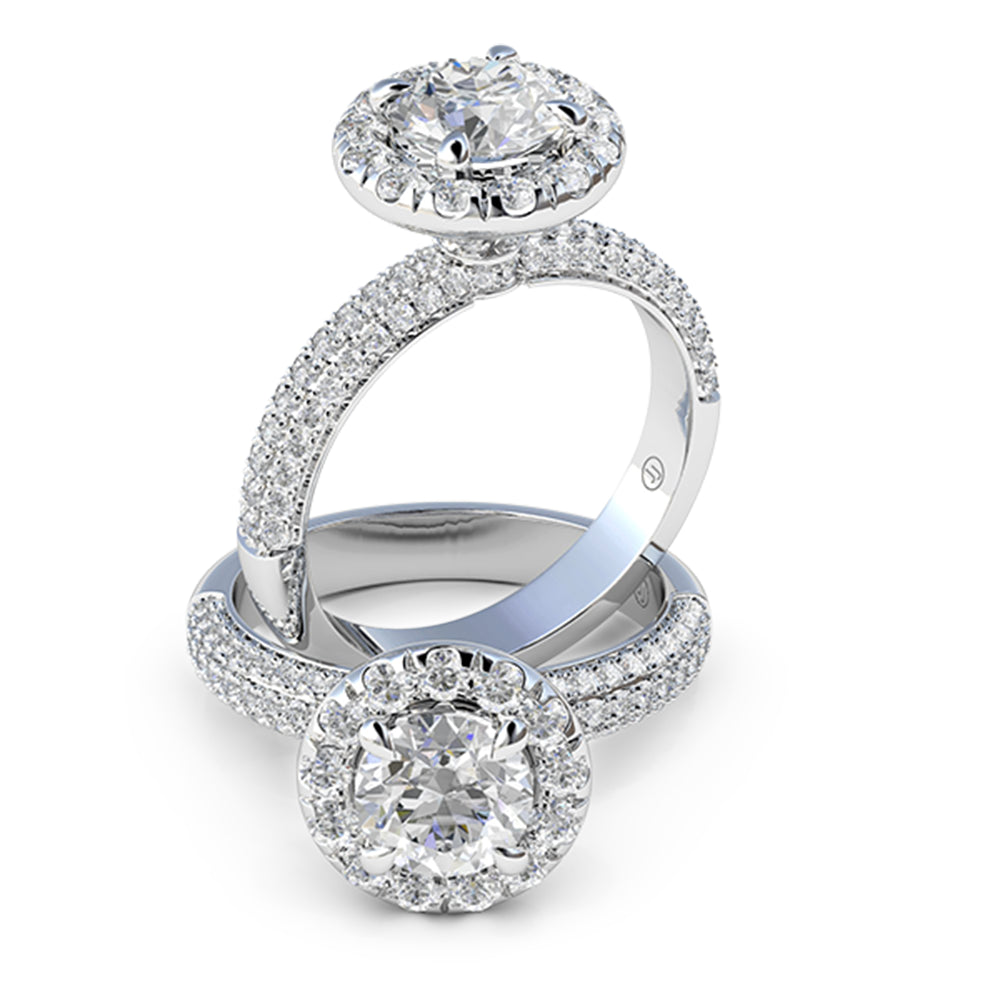 Grace Diamond Halo Engagement Ring