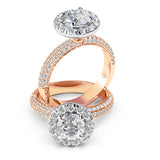 Grace Diamond Halo Engagement Ring