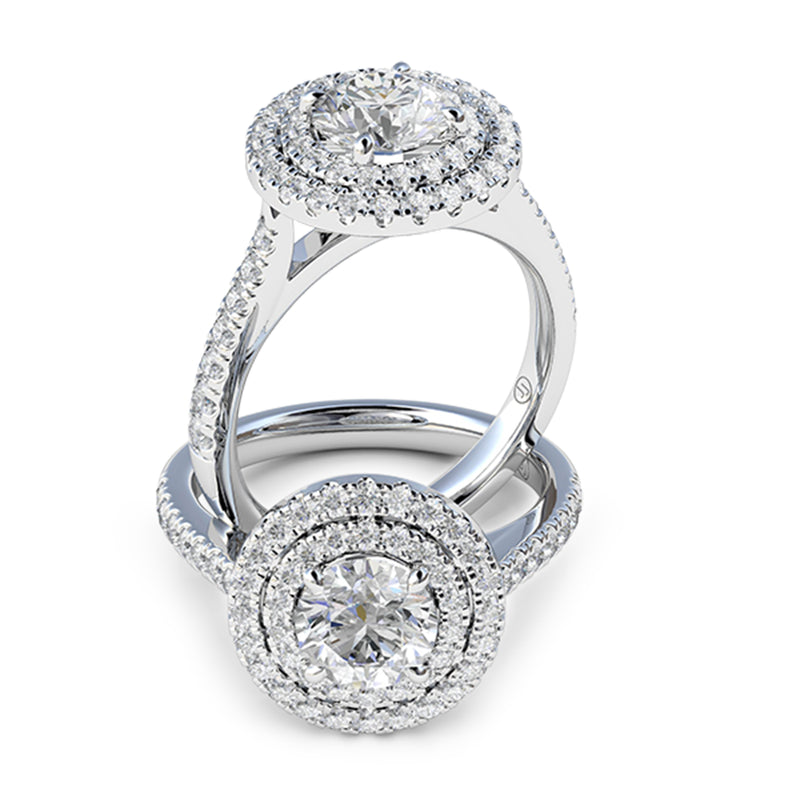 Athena Diamond Double Halo Engagement Ring