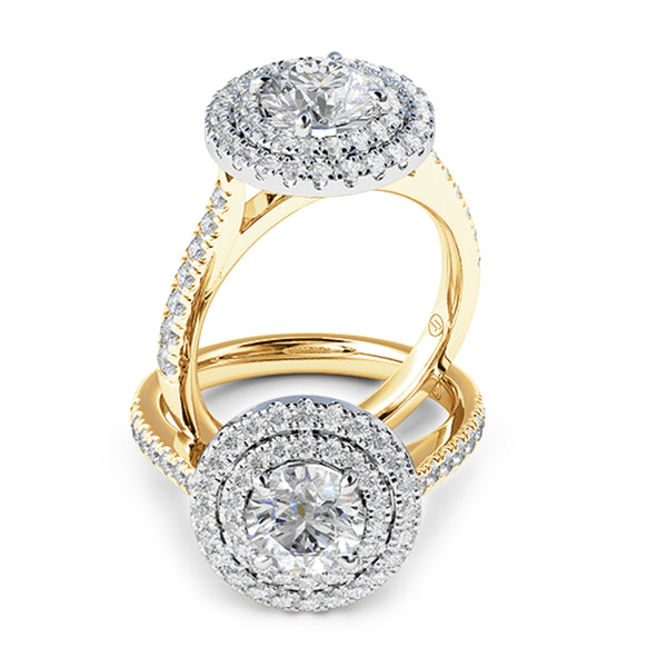 Athena Diamond Double Halo Engagement Ring