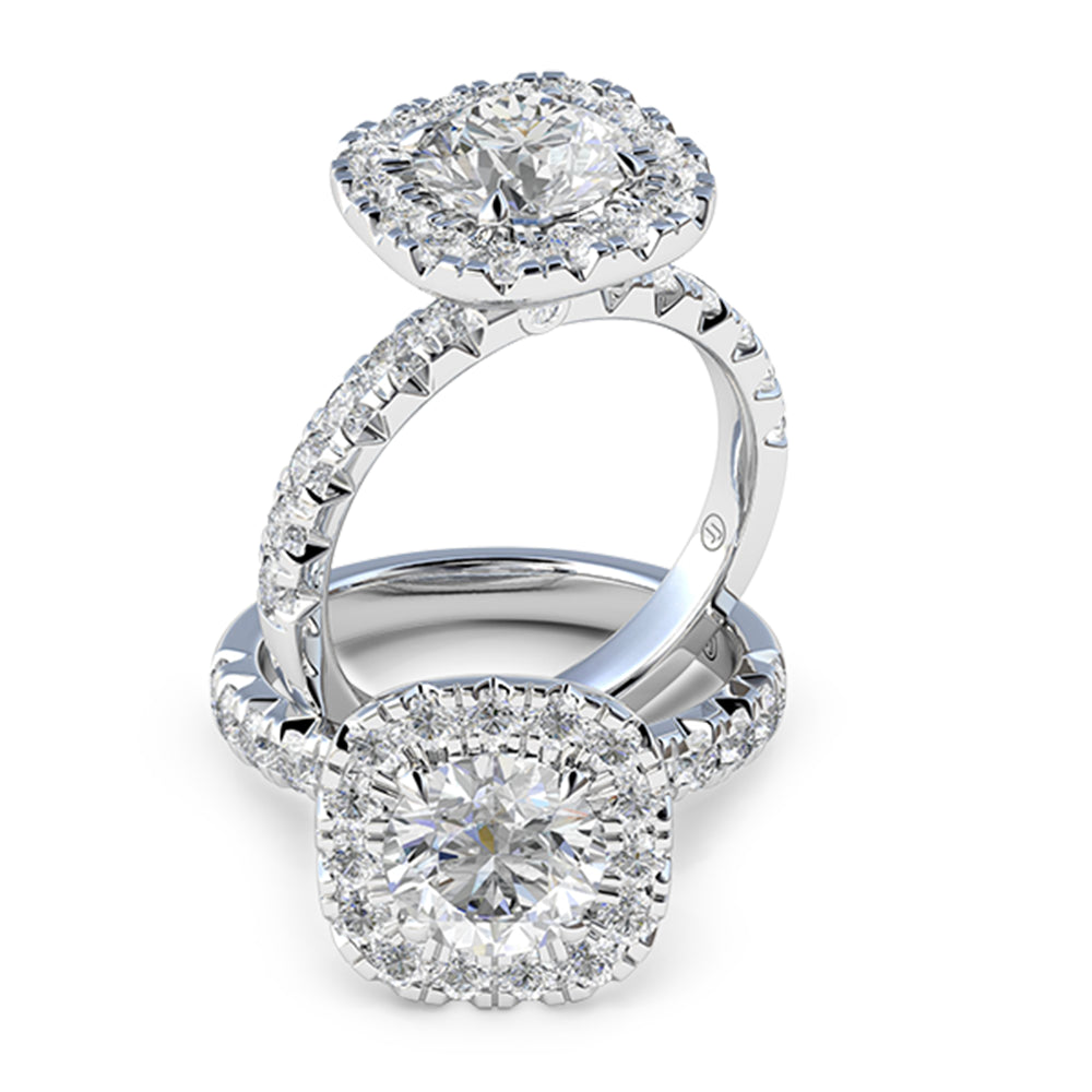 Alexandra Diamond Double Halo Engagement Ring