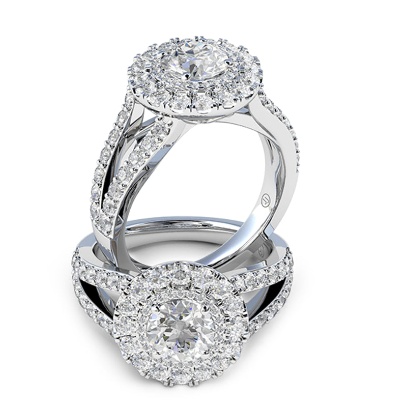 Aphrodite Diamond Double Halo Engagement Ring