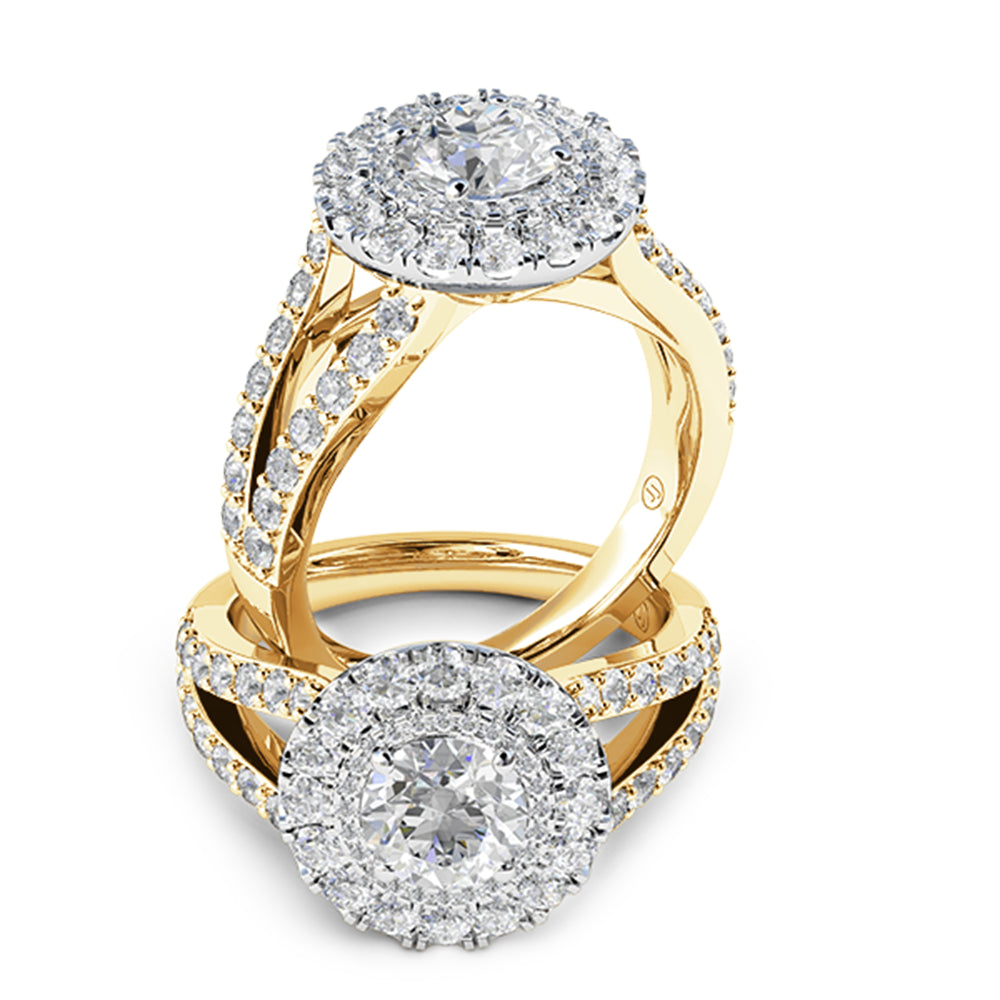 Aphrodite Diamond Double Halo Engagement Ring