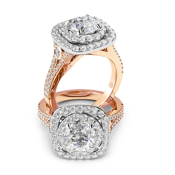 Lydia Diamond Double Halo Engagement Ring