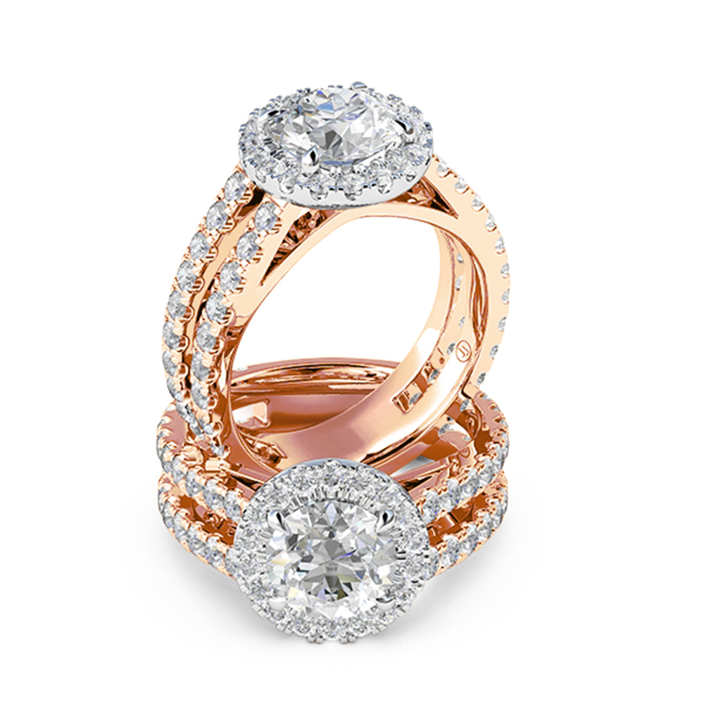 Vanessa Diamond Halo Engagement Ring