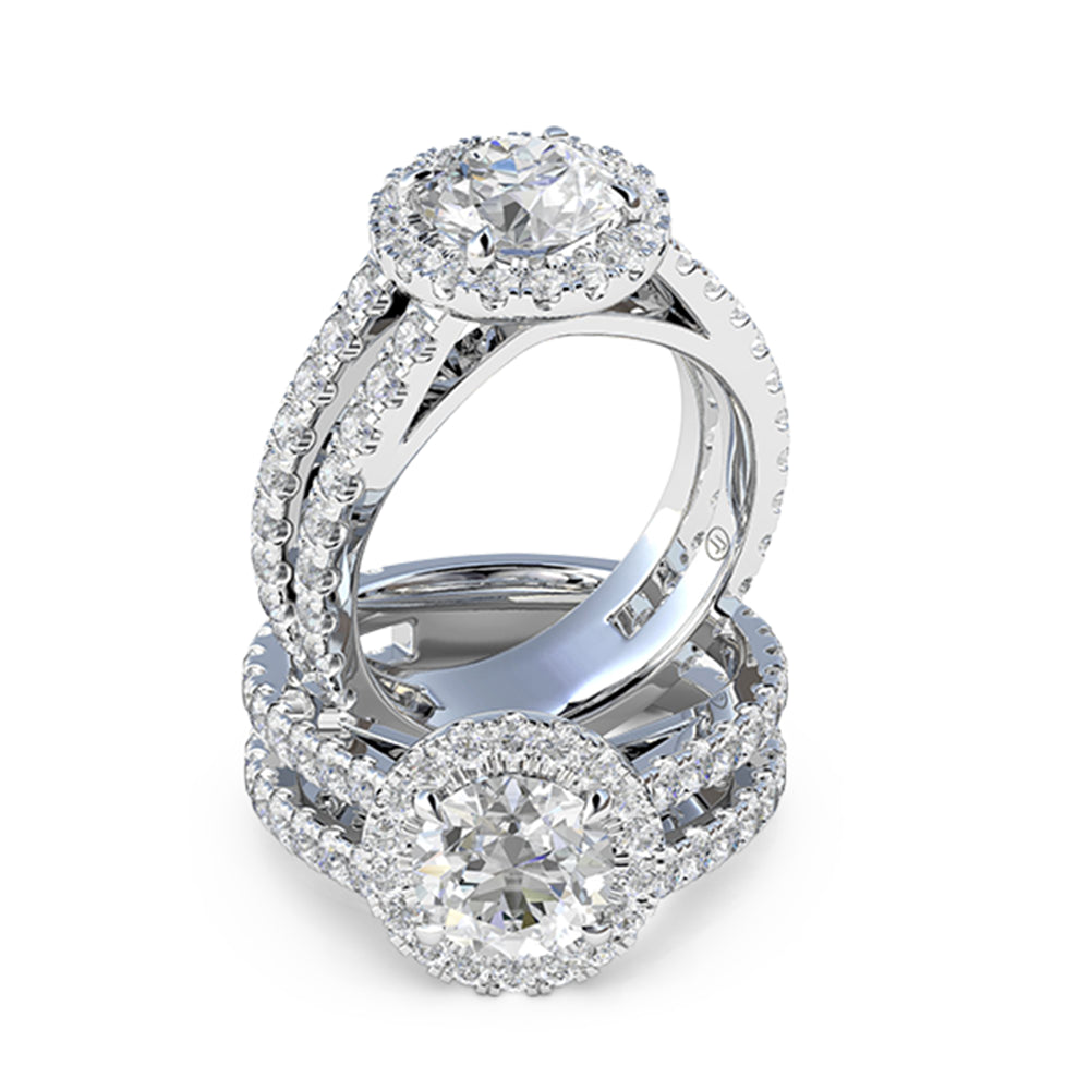 Vanessa Diamond Halo Engagement Ring