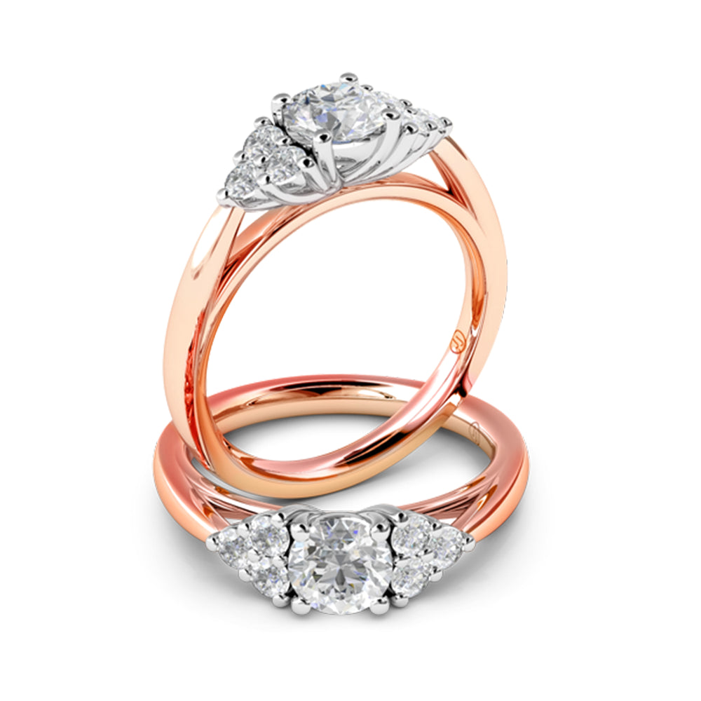 Serenity Diamond Trilogy Engagement Ring
