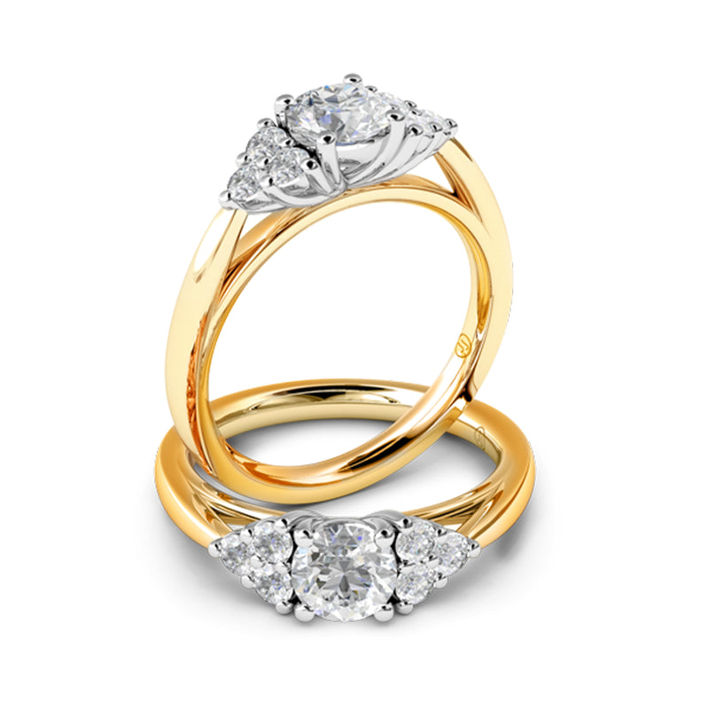 Serenity Diamond Trilogy Engagement Ring