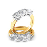 Madeline Shared-Claw Diamond Trilogy Engagement Ring