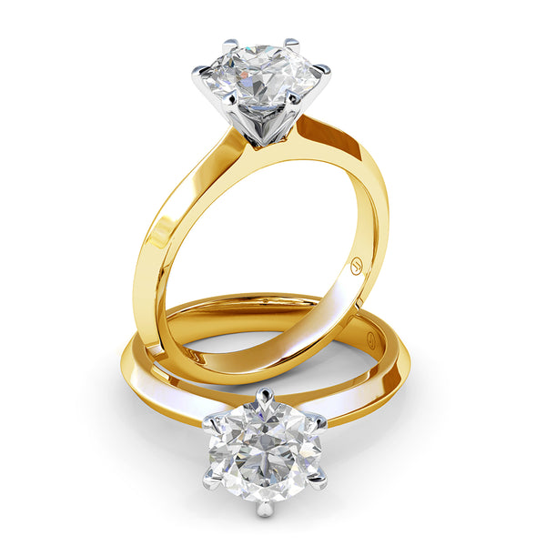 Audrey Six Claw Diamond Solitaire Engagement Ring