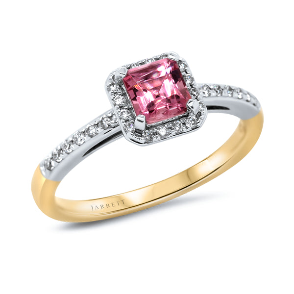 9ct Natural Pink Spinel & Diamond Ring