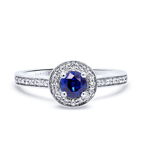 18ct Royal-Blue Sapphire & Diamond Ring
