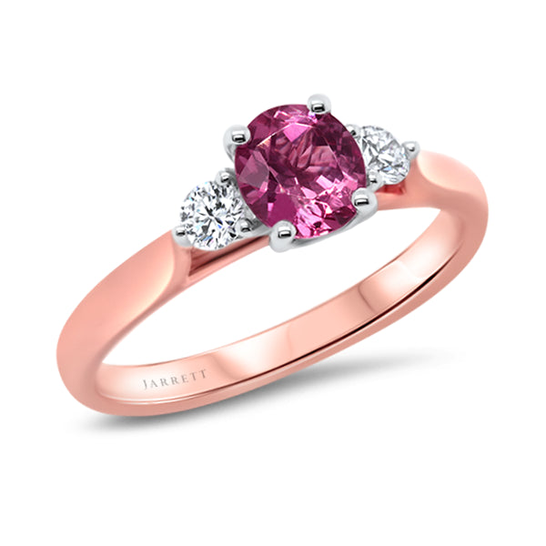 9ct Natural Pink Spinel & Diamond Ring
