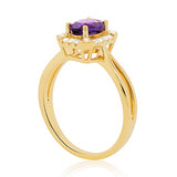 9ct Vintage-Inspired Amethyst & Diamond Ring