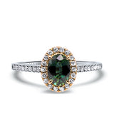 9ct Australian Sapphire & Diamond Ring