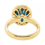 Oval Sleeping Beauty Turquoise Gumdrop Ring in 14ct Gold