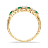 18ct Natural Emerald and Diamond Aura Celebration Ring