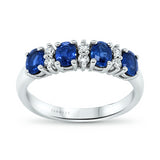 18ct Natural Ceylon-Blue Sapphire & Diamond Ring