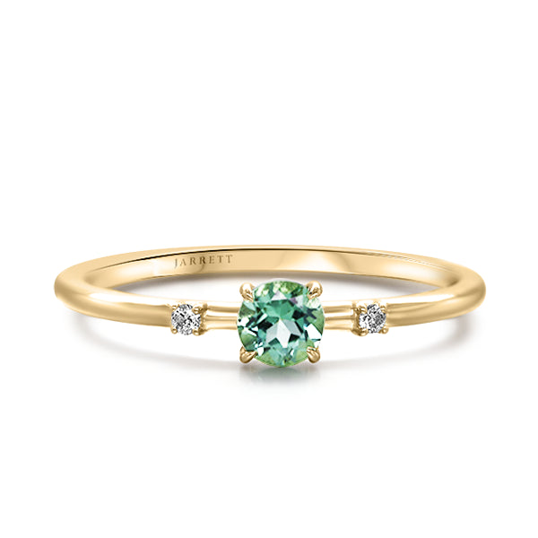 Mint Tourmaline and Diamond Glimmer Ring in 9ct Gold