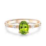 Peridot and Diamond Embers Ring in 9ct Gold