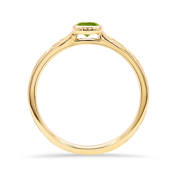 Peridot Solo Stacking Ring in 9ct Gold