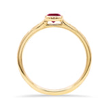 Natural Ruby Solo Stacking Ring in 9ct Gold