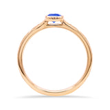 Tanzanite Solo Stacking Ring in 9ct Gold