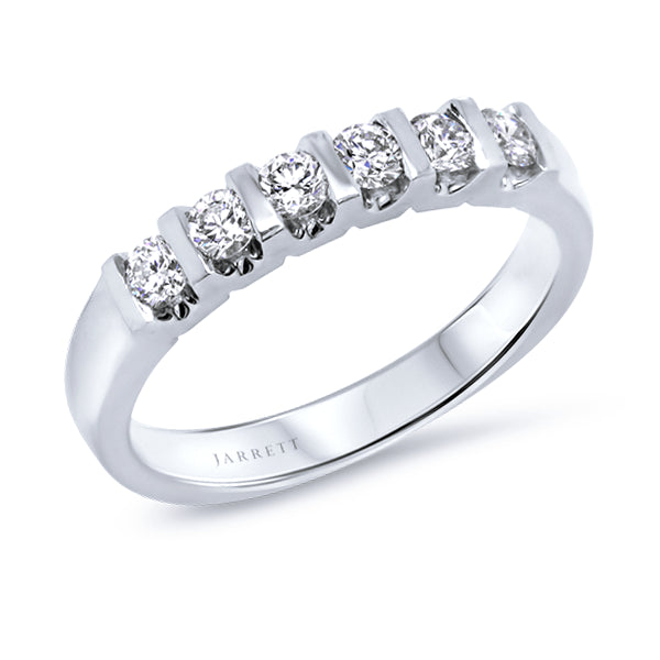 18ct Bar-Set Six-Diamond Band