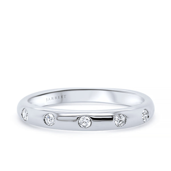 9ct 0.15ct Hammer-Set Diamond Band