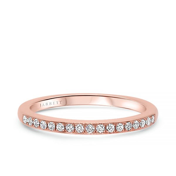 18ct Rose Gold 17-Diamond Band