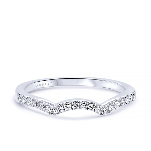 18ct 0.14ct Diamond Curved Wedding Band