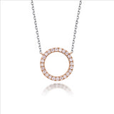 BLUSH Sunday Argyle Pink & White Diamond Necklace