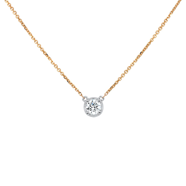 9ct 0.20ct Classic Diamond Solitaire Necklace