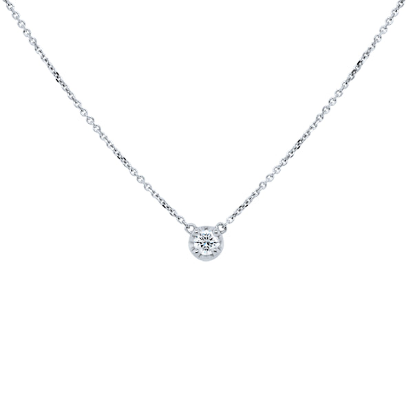 9ct 0.25ct Classic Diamond Solitaire Necklace