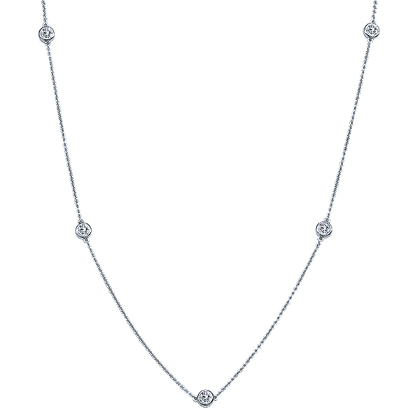 9ct 0.25ct Diamond Five-Station Necklace
