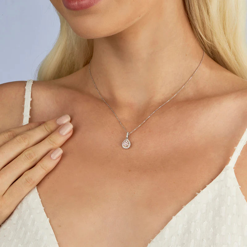 BLUSH Penelope Argyle Pink & White Diamond Necklace