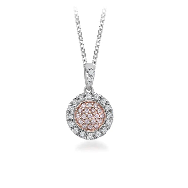 BLUSH Katherine Argyle Pink & White Diamond Necklace