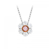 Kimberley Petite Peony Argyle Pink & White Diamond Necklace