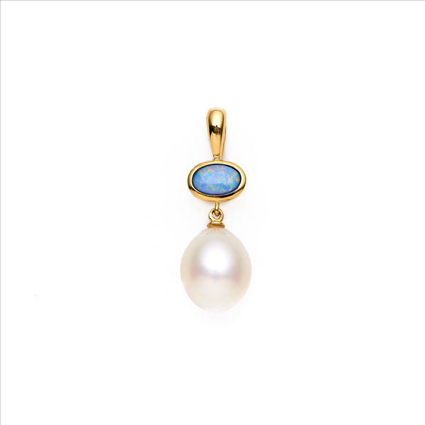 IKECHO Freshwater Pearl The Oceanides Pendant in 9ct Gold