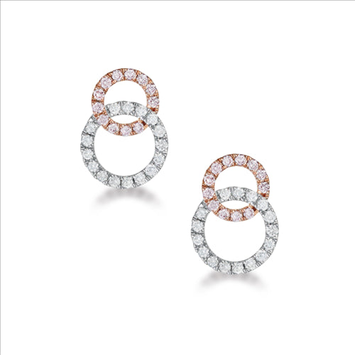 BLUSH Melody Argyle Pink Diamond Earrings