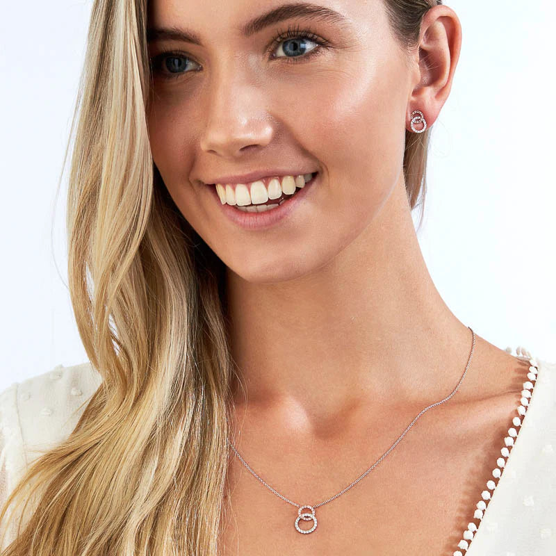BLUSH Melody Argyle Pink Diamond Earrings