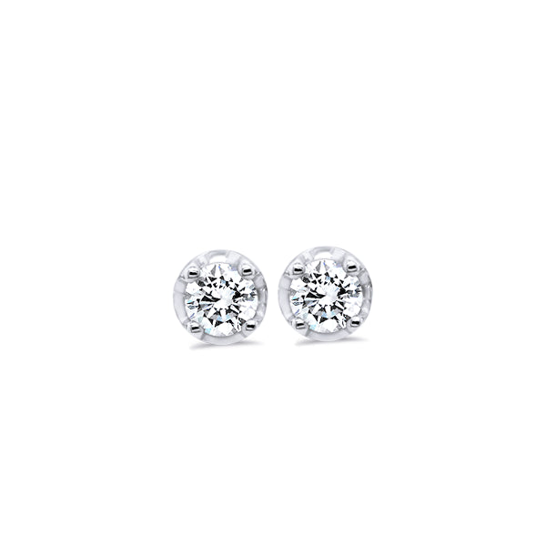 9ct Claw-Set 0.10ct Diamond Solitaire Studs