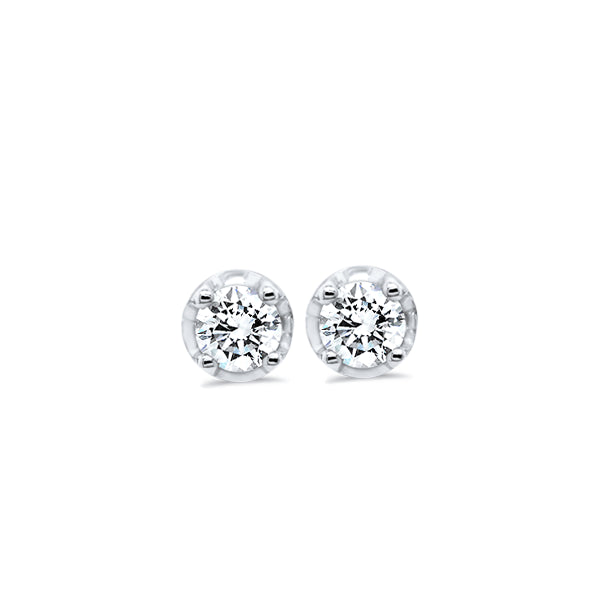 9ct Claw-Set 0.15ct Diamond Solitaire Studs