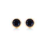 Natural Australian Sapphire Solo Earrings in 9ct Gold