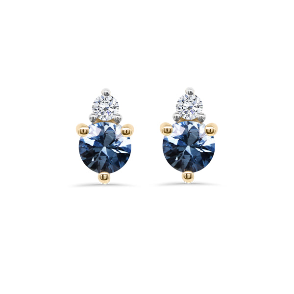 Australian Sapphire and Diamond Duo Earrings in 9ct Gold