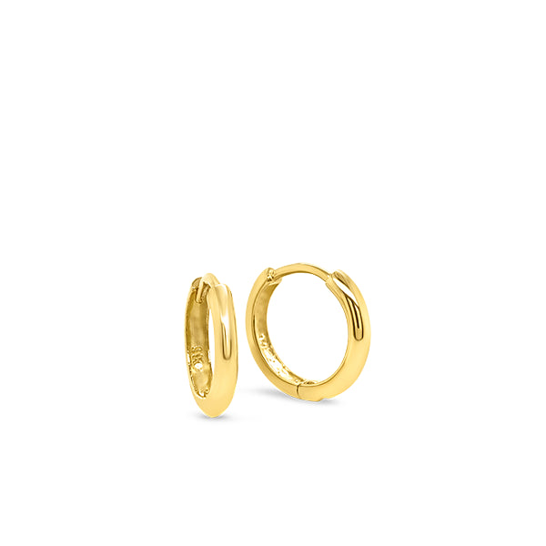 Small Round Huggy Earring in 9ct Gold