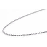 Light Cable Chain Necklace in 9ct White Gold