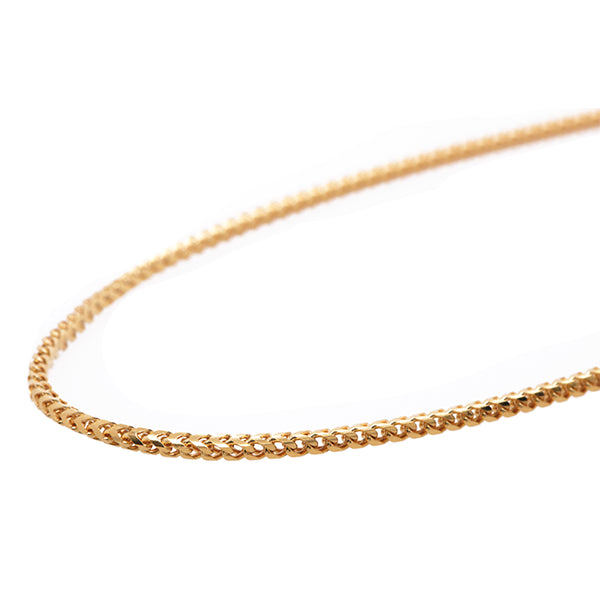 18ct Yellow Gold 1.3mm Solid Franco Chain